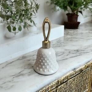 Vintage AVON Sweet Honesty Cologne White Bell Dot Glass Bottle Decanter